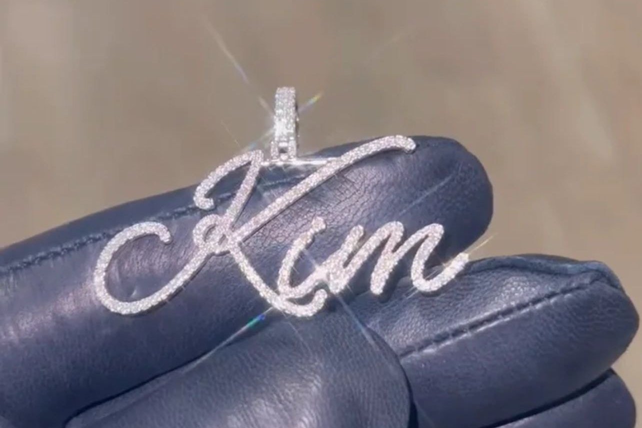 Custom Cursive Diamond Name Pendant